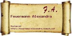 Feuermann Alexandra névjegykártya
